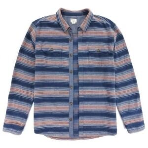 Jack O'Neill Matamoros Long Sleeve Flannel Shacket‎ Shirt Mens XL Stripe Baja